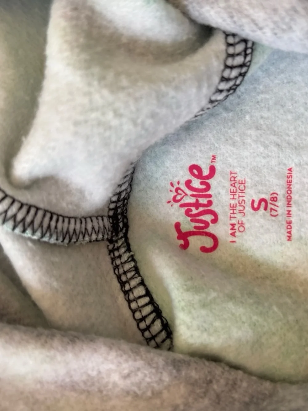 Justice Girls Tie-Dye Hoodie in Mint Green, Black & Gray